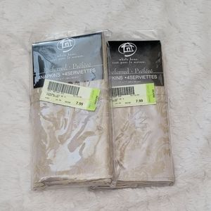 🍽 Napkins Set Of  2 Khaki Beige  NEW  17 x 17